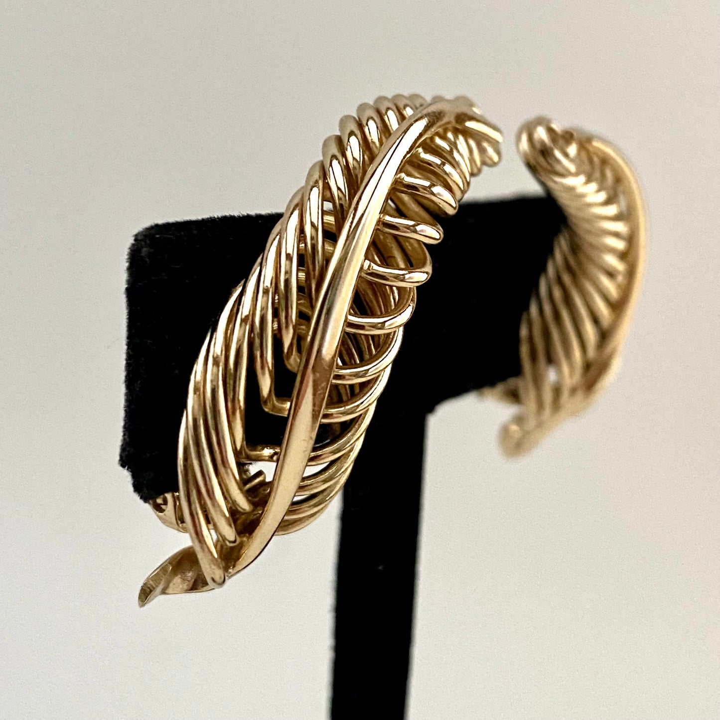 1950s Napier Golden Coil Brooch & Earrings