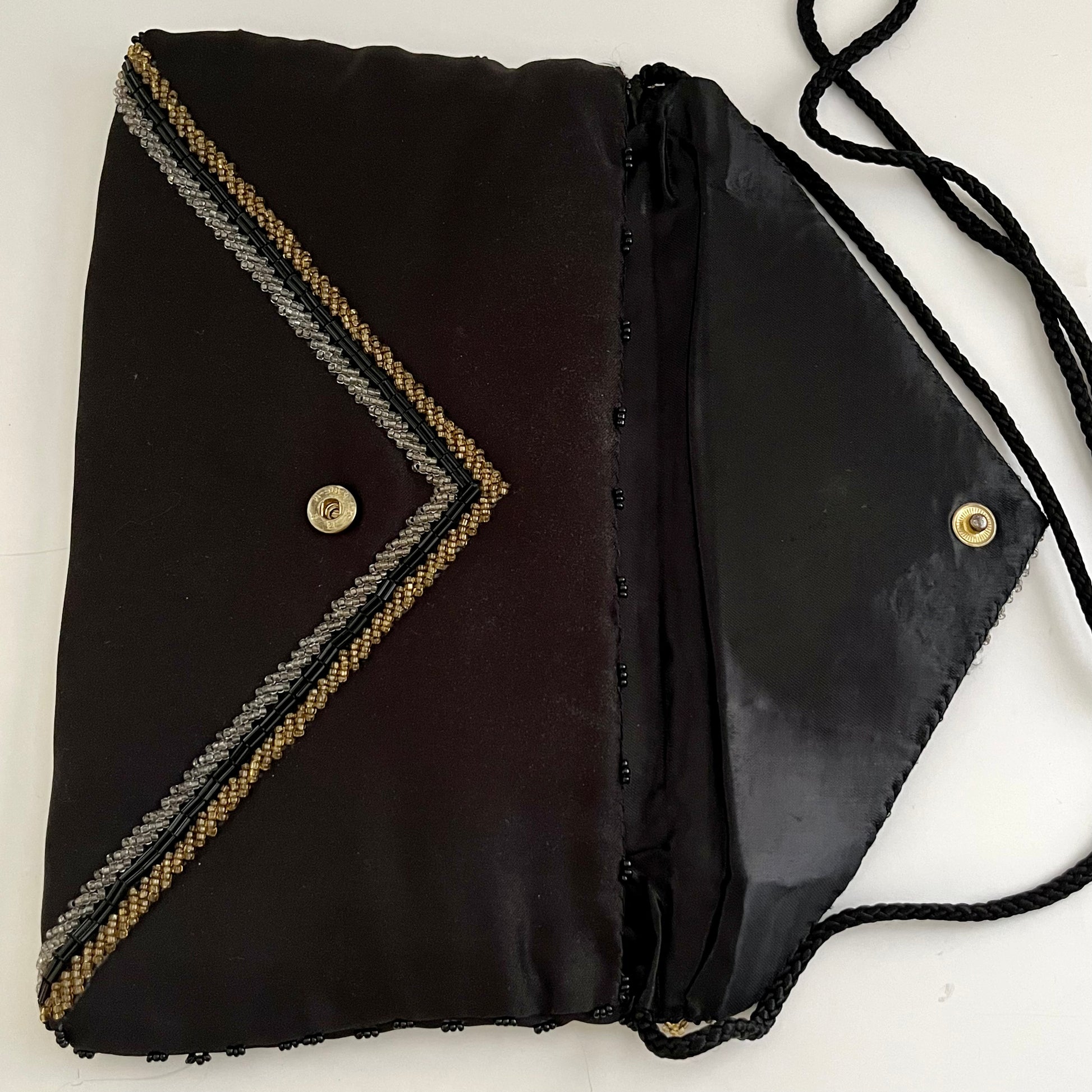 1980s La Regale Beaded Clutch/ Shoulder Bag