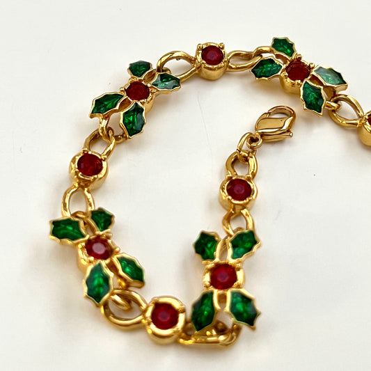 1995 Avon Holiday Sparkle Link Bracelet