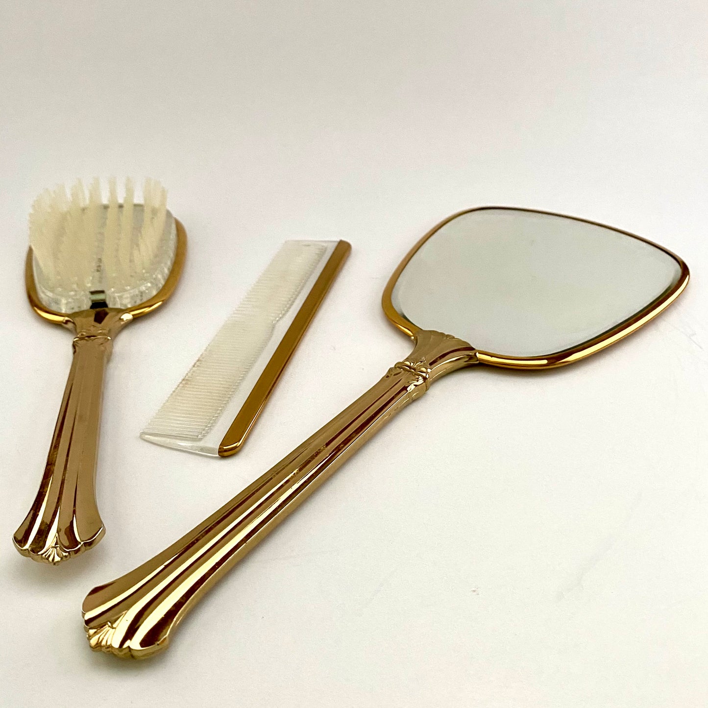 Late 50s/ Early 60s Matching Mirror, Bruch & Comb Set