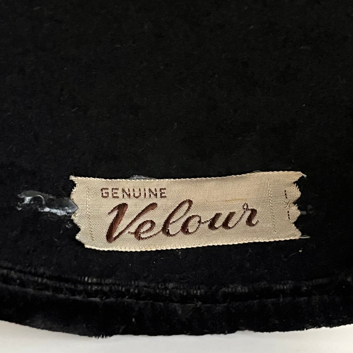 Late 40s/ Early 50s Velour Cocktail Hat