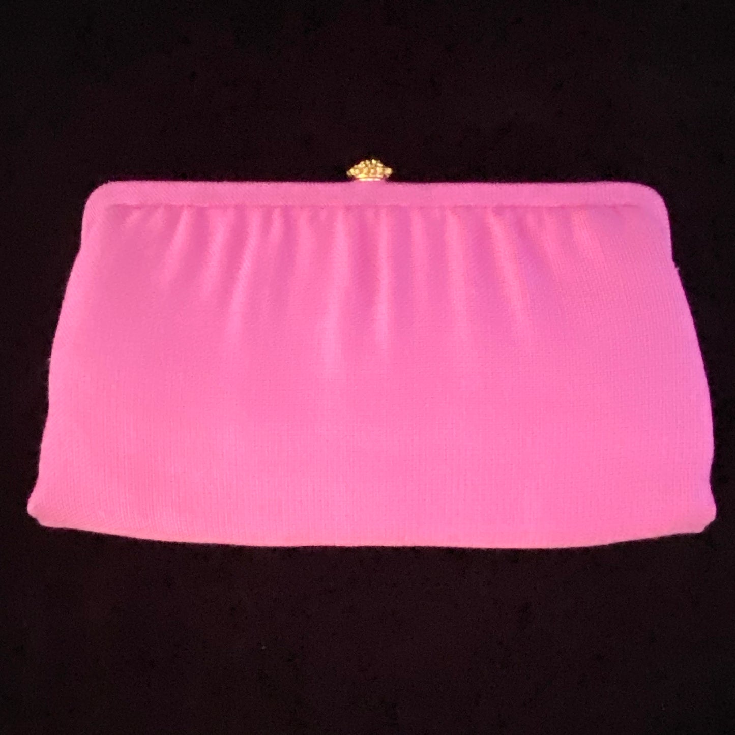 1960s HL Pink Fabric Clutch - Retro Kandy Vintage