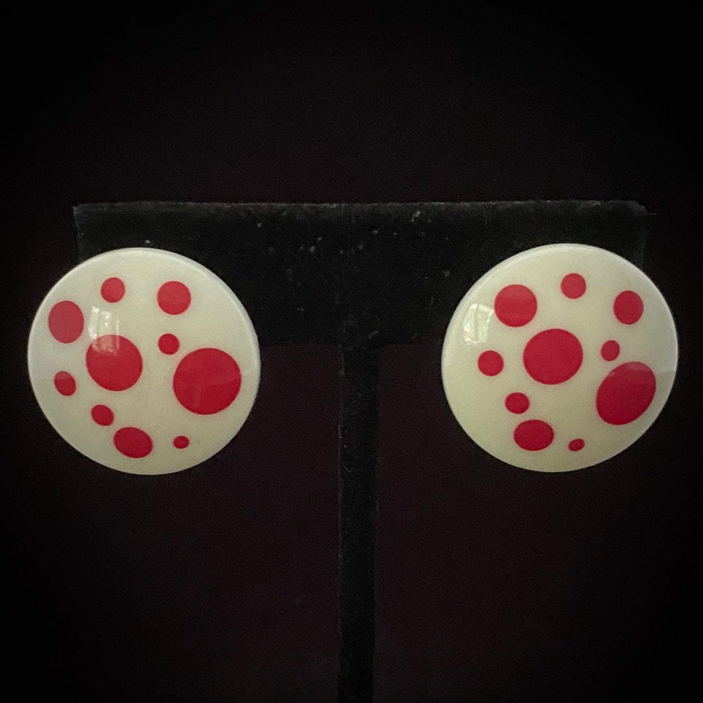 1987 Avon Polka Dot Earrings - Retro Kandy Vintage