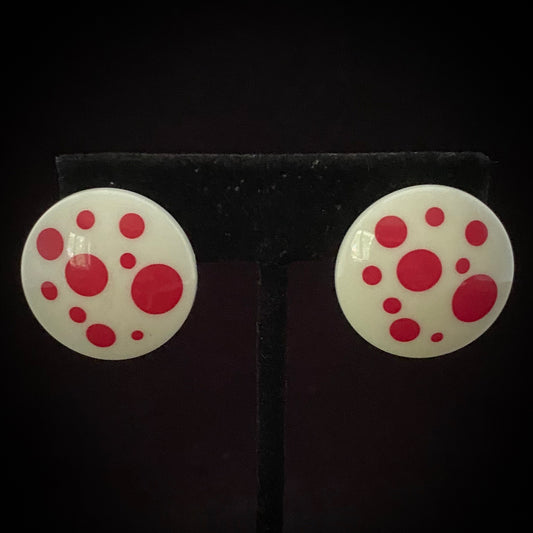 1987 Avon Polka Dot Earrings - Retro Kandy Vintage