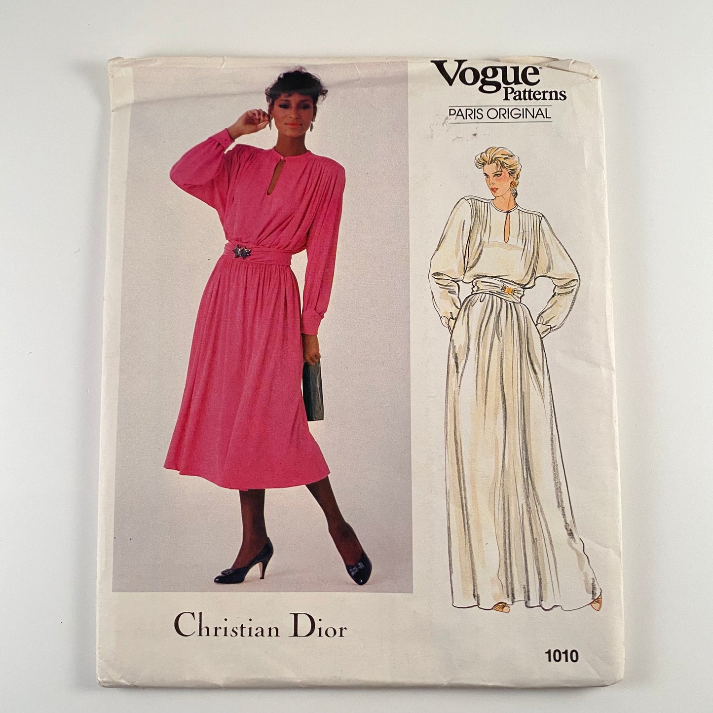 1980s Vogue Pattern 1010, Paris Original Christian Dior-Uncut