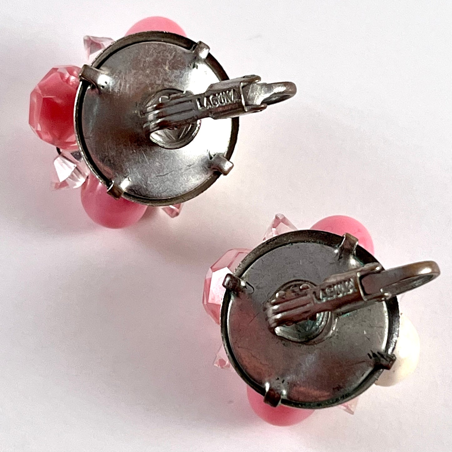 1960s Laguna Pink Bead Earrings