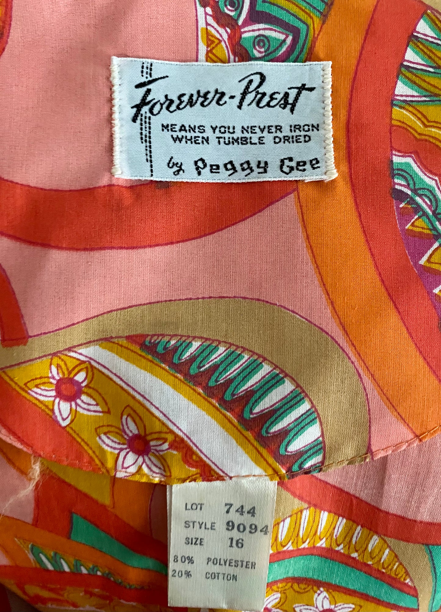 1960s Forever Priest By Peggy Gee Shirt Dress