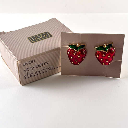 1990 Avon Very-Berry Earrings