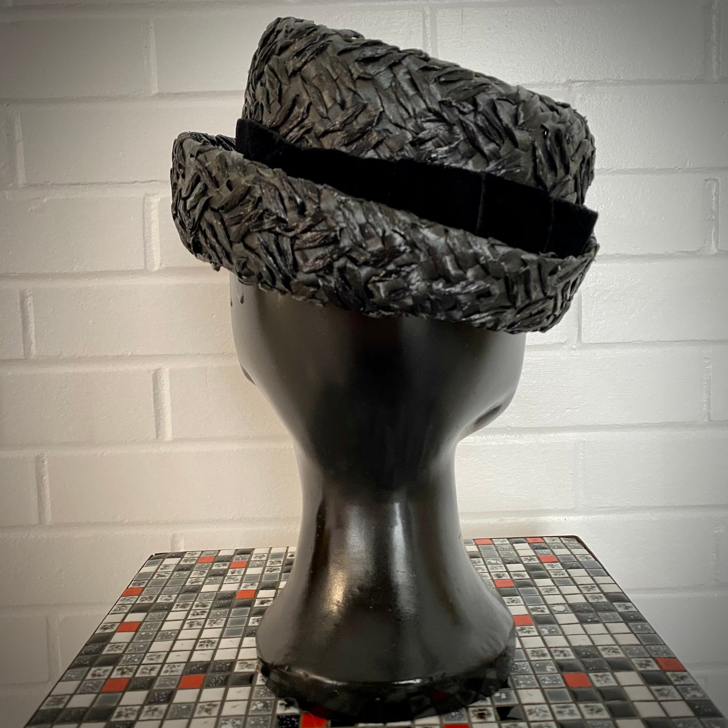 1960s Jonquil Original Raffia Breton Hat