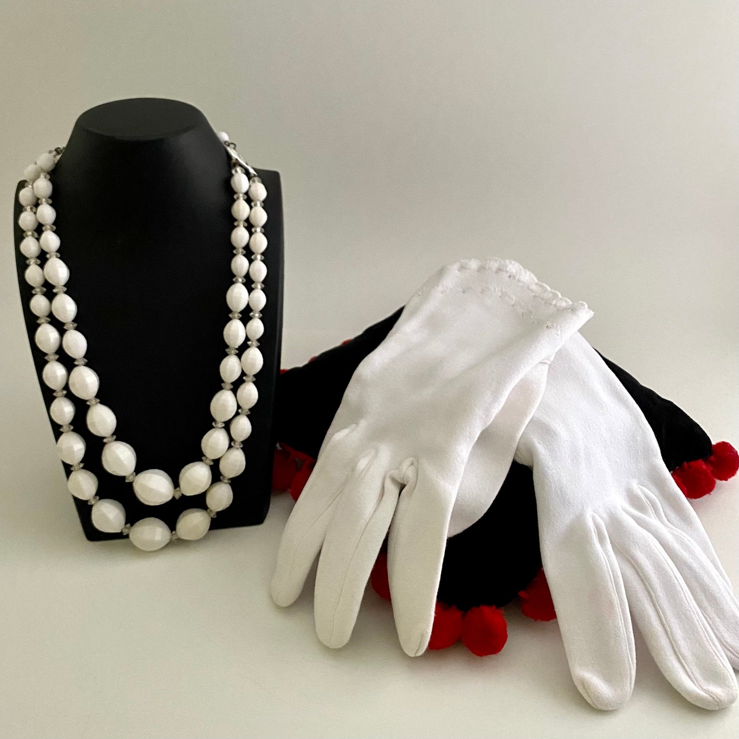 Classic Kandy From Retro Kandy Collection, With Vintage Necklace, Vintage Gloves & Original Artwork