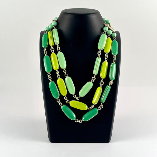 1960s Western Germany 3-Strand Bead Necklace