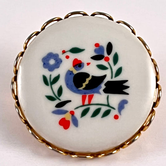 Late 70s/ Early 80s Porcelain Bird Brooch