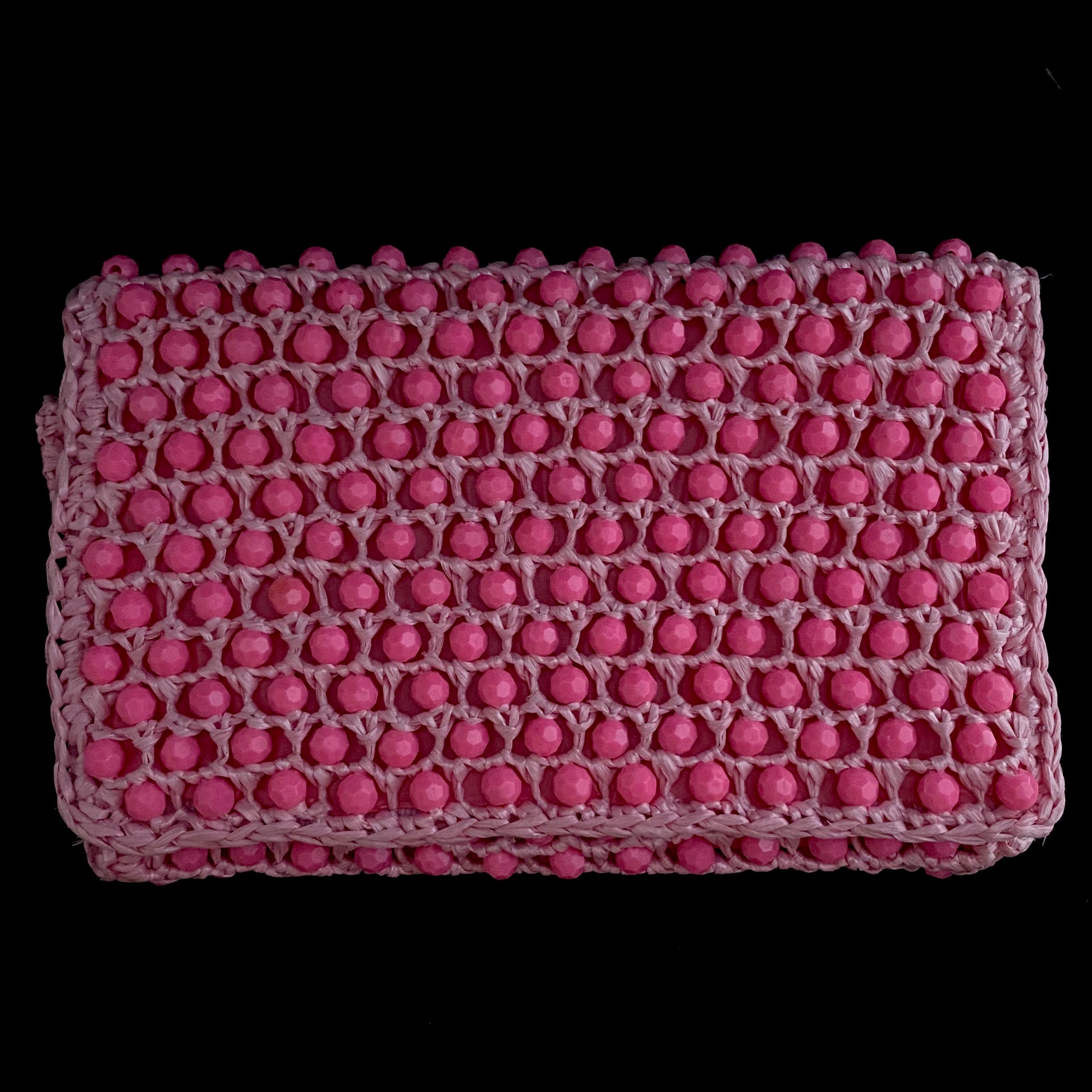 1960s Pink Beaded Clutch - Retro Kandy Vintage