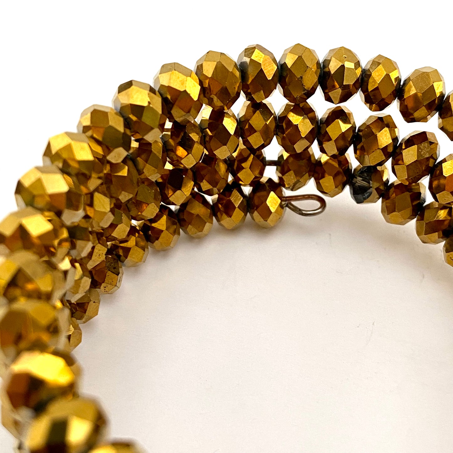 1940s Glass Bead Coil Bracelet