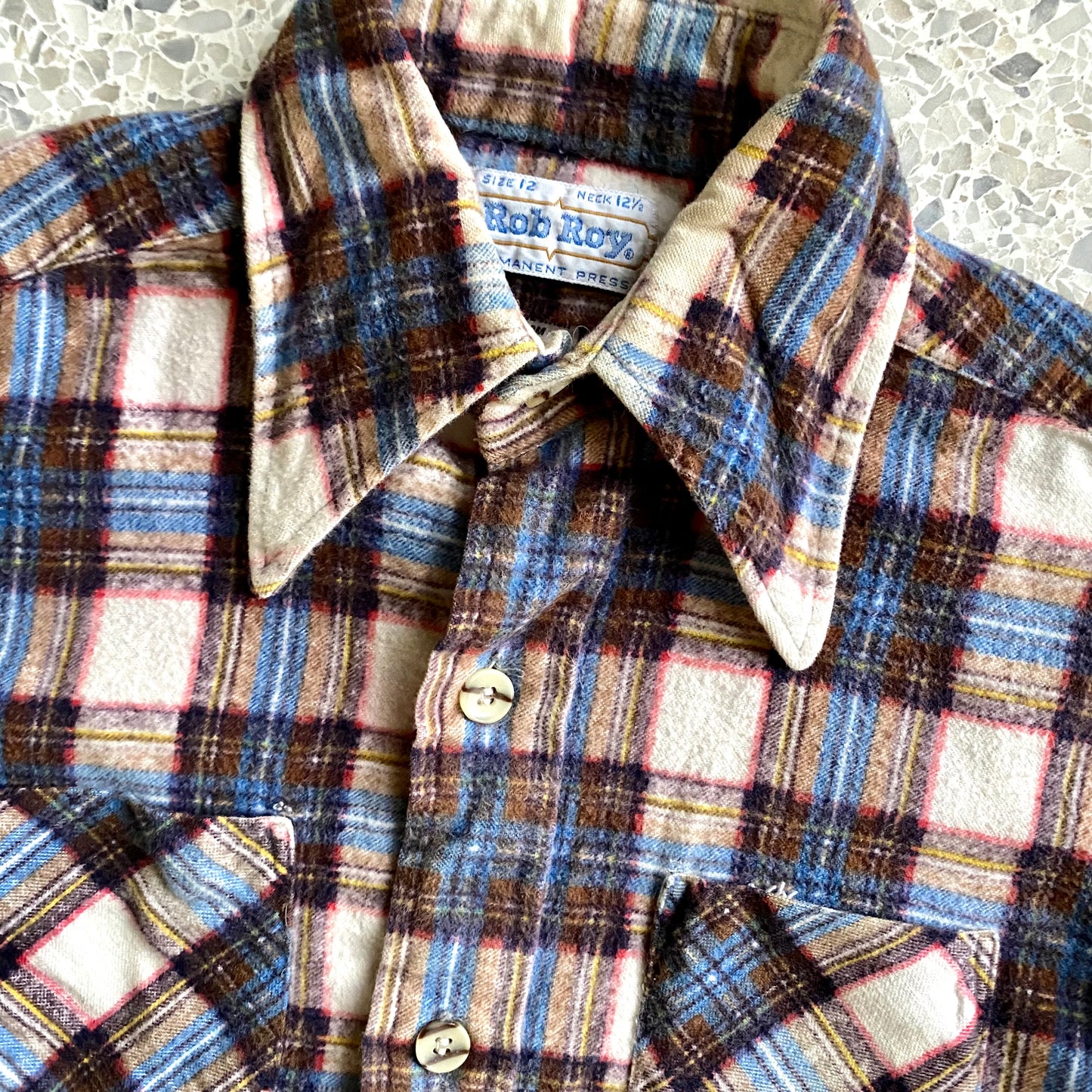 1970s Children’s Rob Roy Plaid Flannel Shirt
