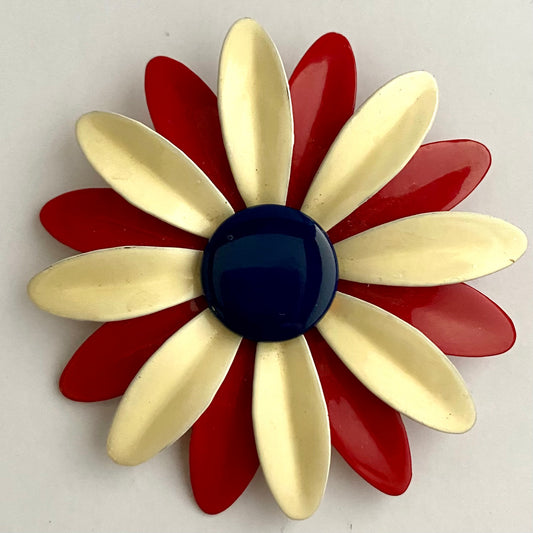 Late 60s/ Early 70s Enamel Flower Brooch