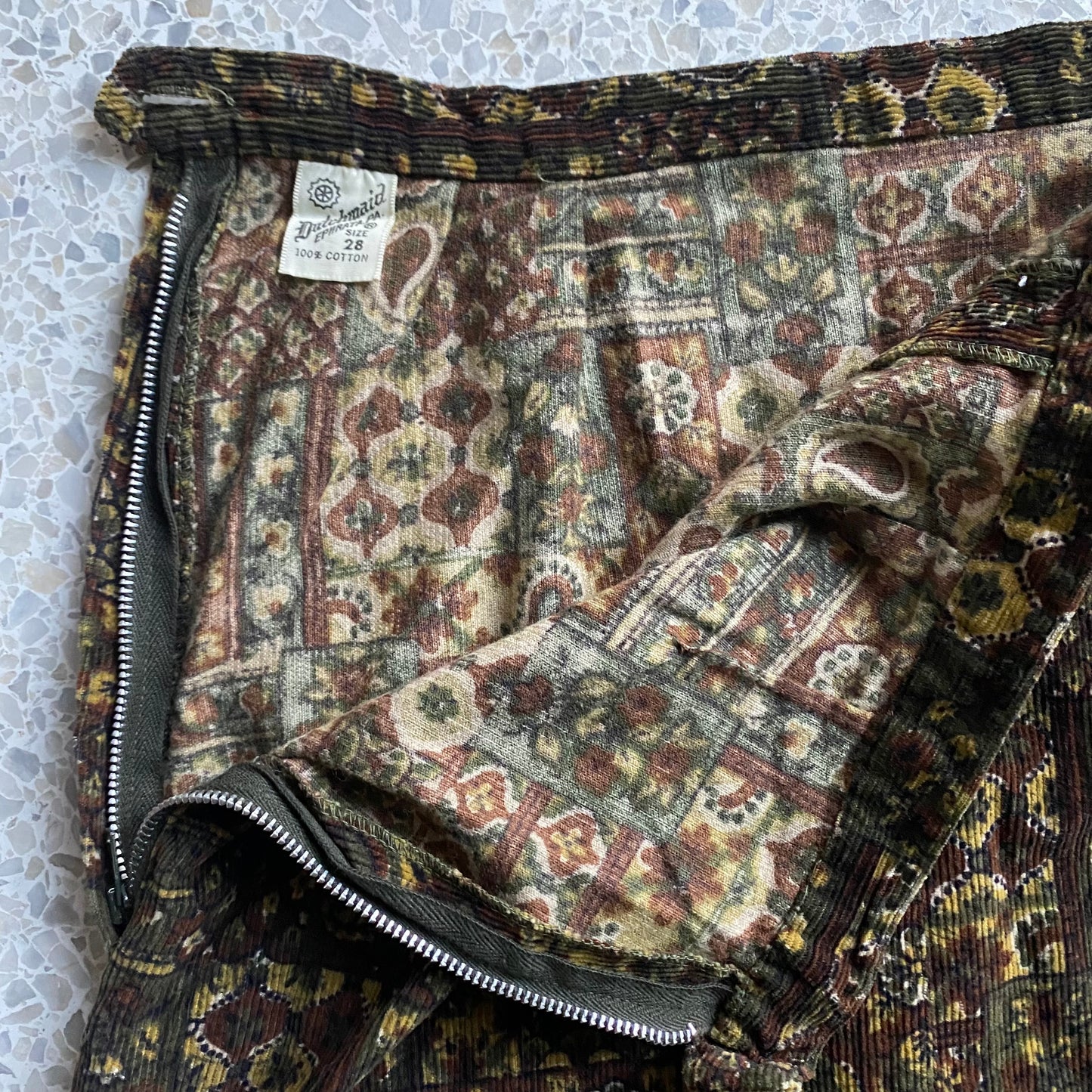 1960s Dutchmaid Cotton Corduroy Skirt