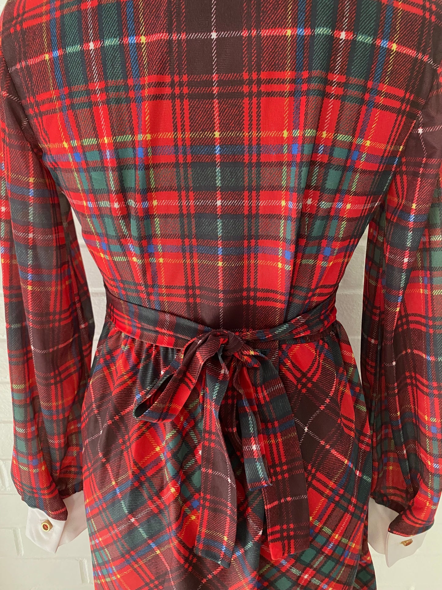 1960s Peggy Barker Plaid Dress