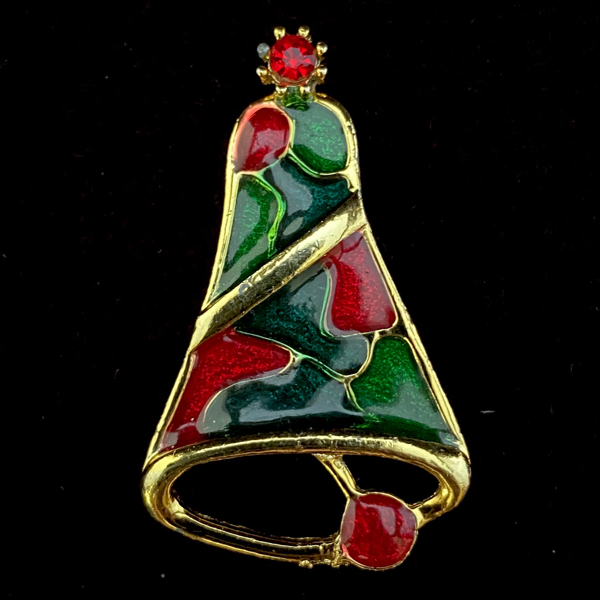 1960s BJ (Beatric Jewelry) Holiday Bell Brooch - Retro Kandy Vintage