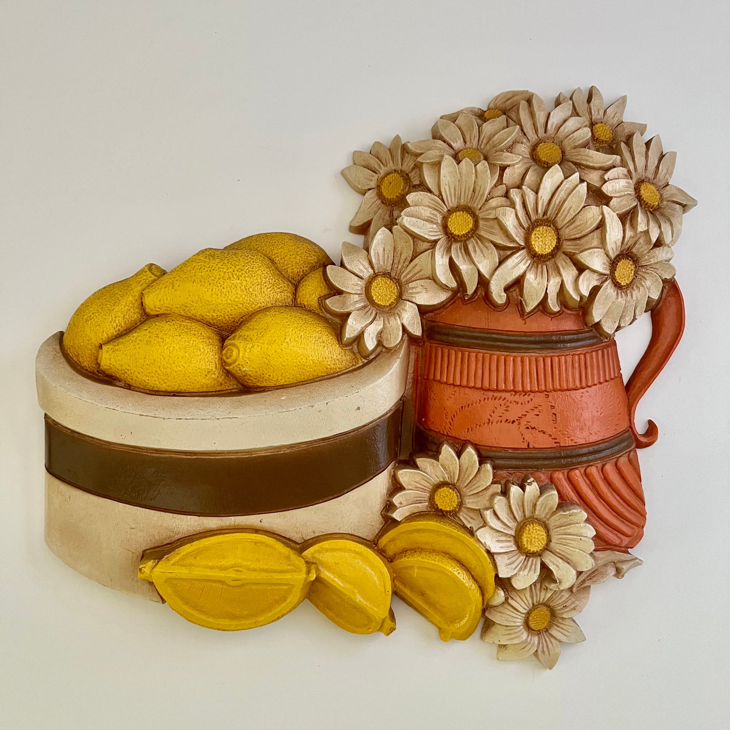 1981 Syroco Fruit & Flower Wall Plaques