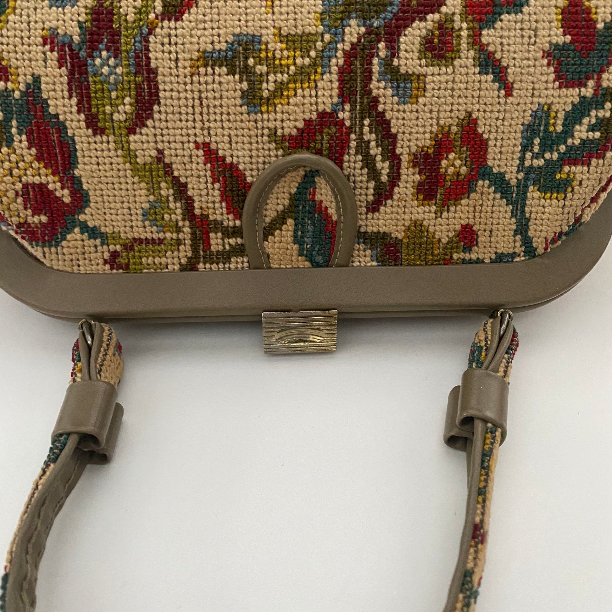 1950s/60s Needlepoint Floral Bag