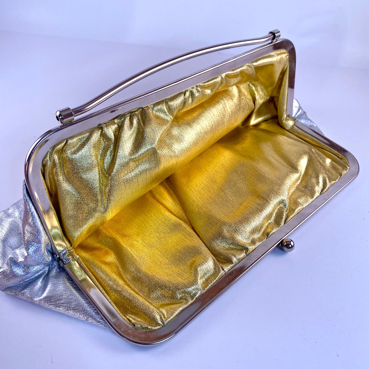 Late 60s/ Early 70s Reversible Gold & Silver Lame Clutch