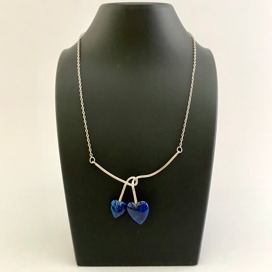 1976 Sarah Coventry Duo Heart Necklace