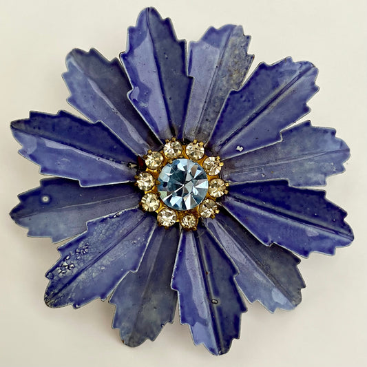 Late 60s/ Early 70s Enamel Flower Brooch