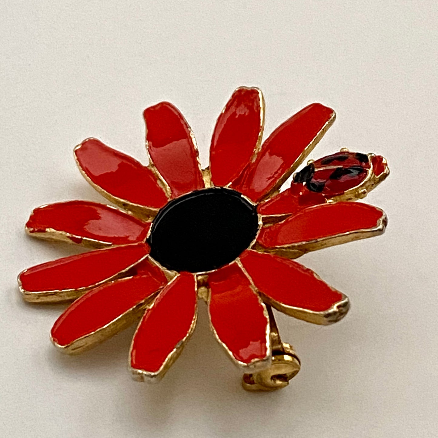 Late 60s/ Early 70s Enamel Flower Brooch