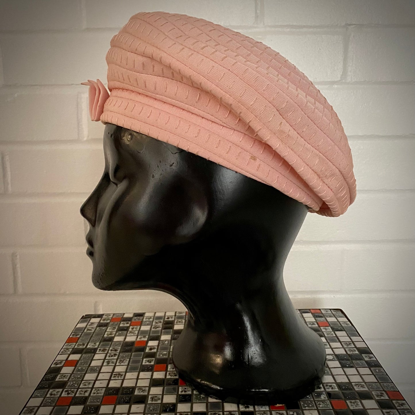 1950s Grosgrain Ribbon Beret Hat