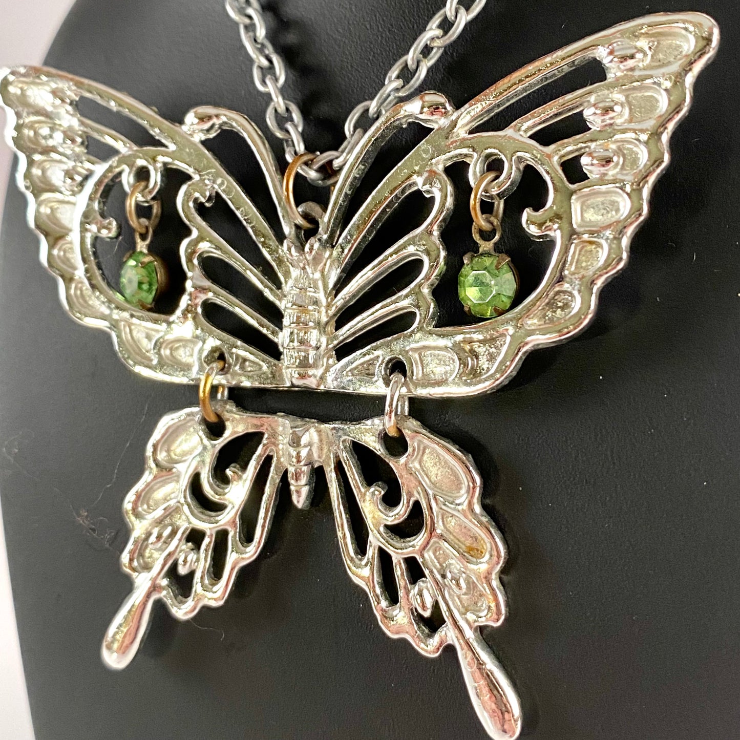 Late 60s/ Early 70s Articulated Butterfly Pendant Necklace