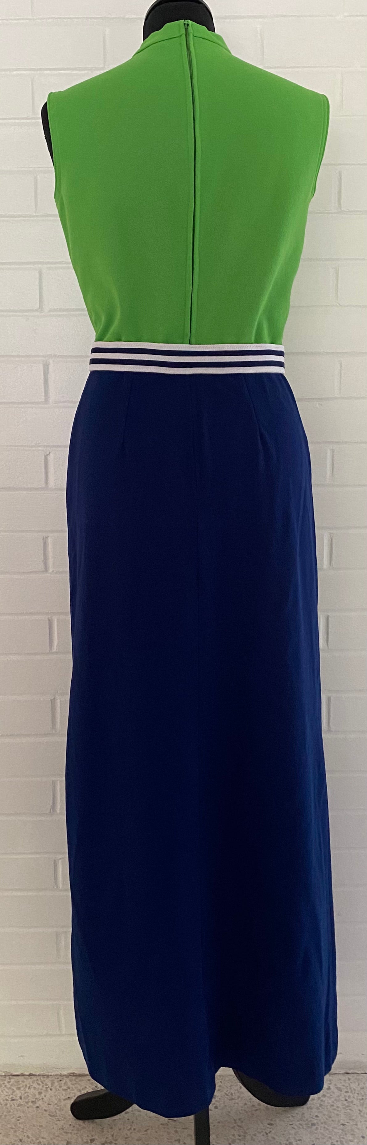 1960s Beeline Belted Maxi Dress