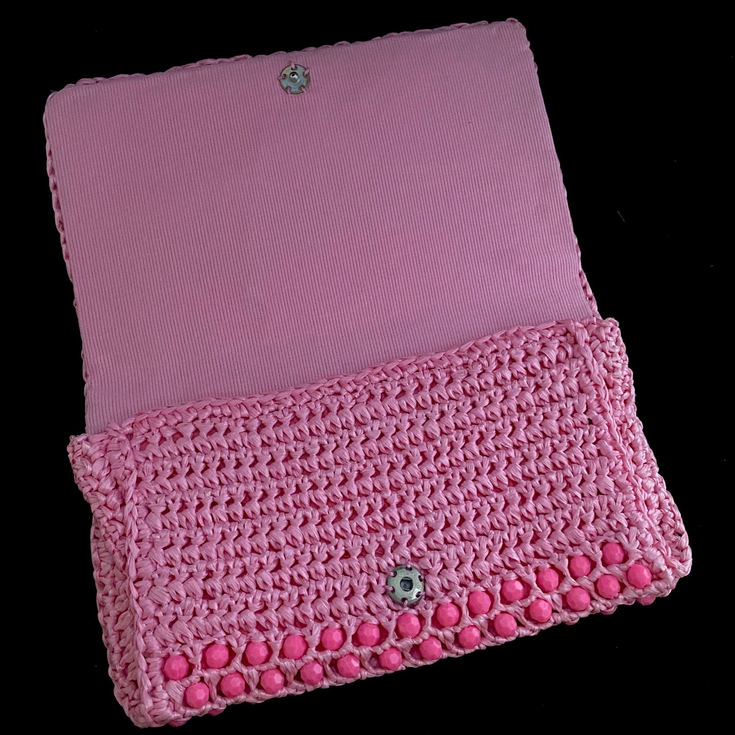 1960s Pink Beaded Clutch - Retro Kandy Vintage