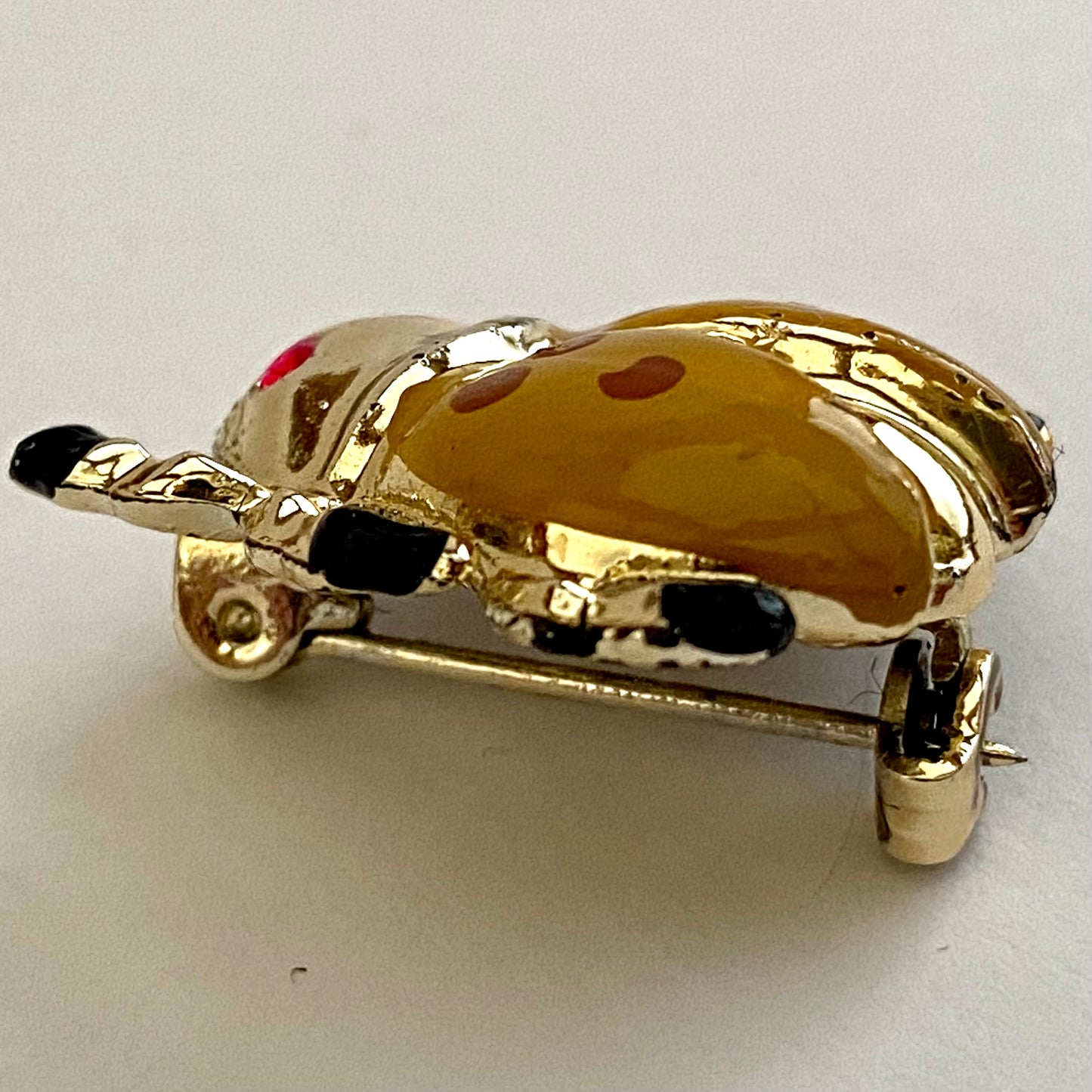 1960s Enamel Beetle Brooch