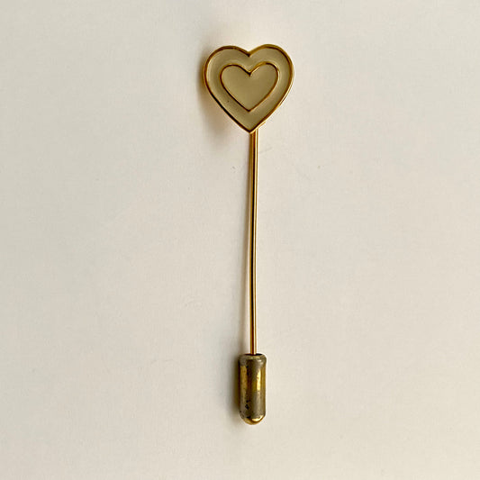 1980s Trifari Heart Stick Pin