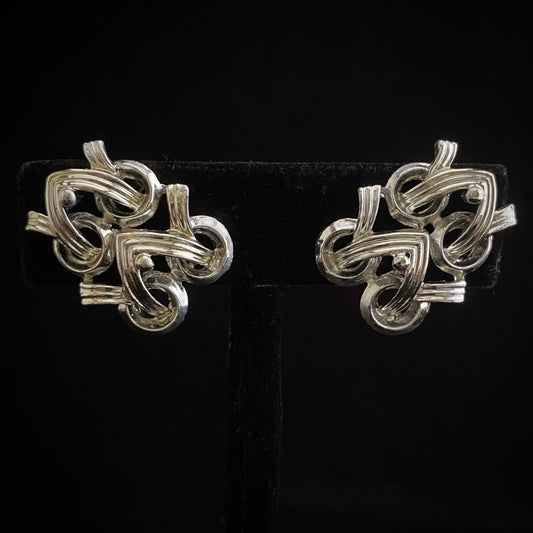 1950 Coro Silver Earrings - Retro Kandy Vintage