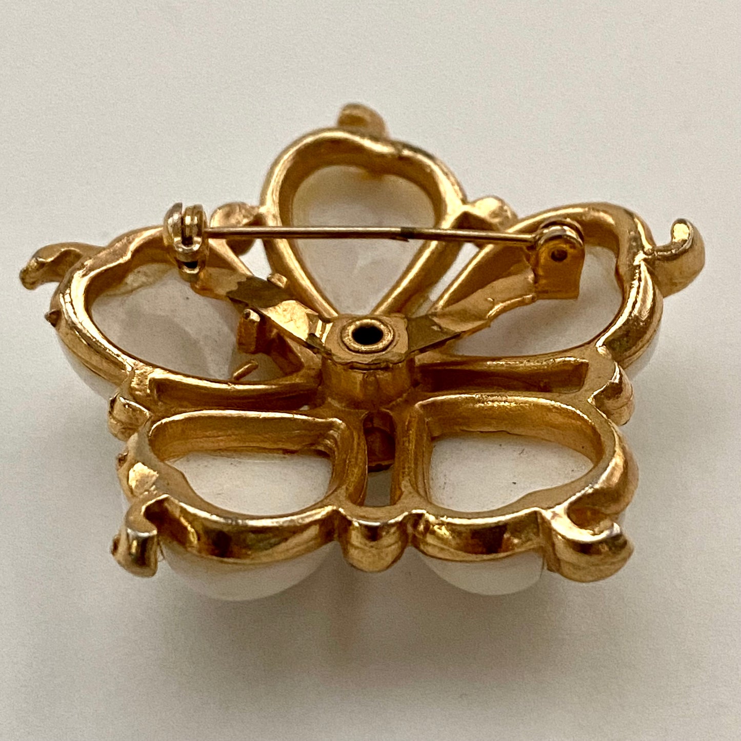 1960s Rhinestone Flower Brooch