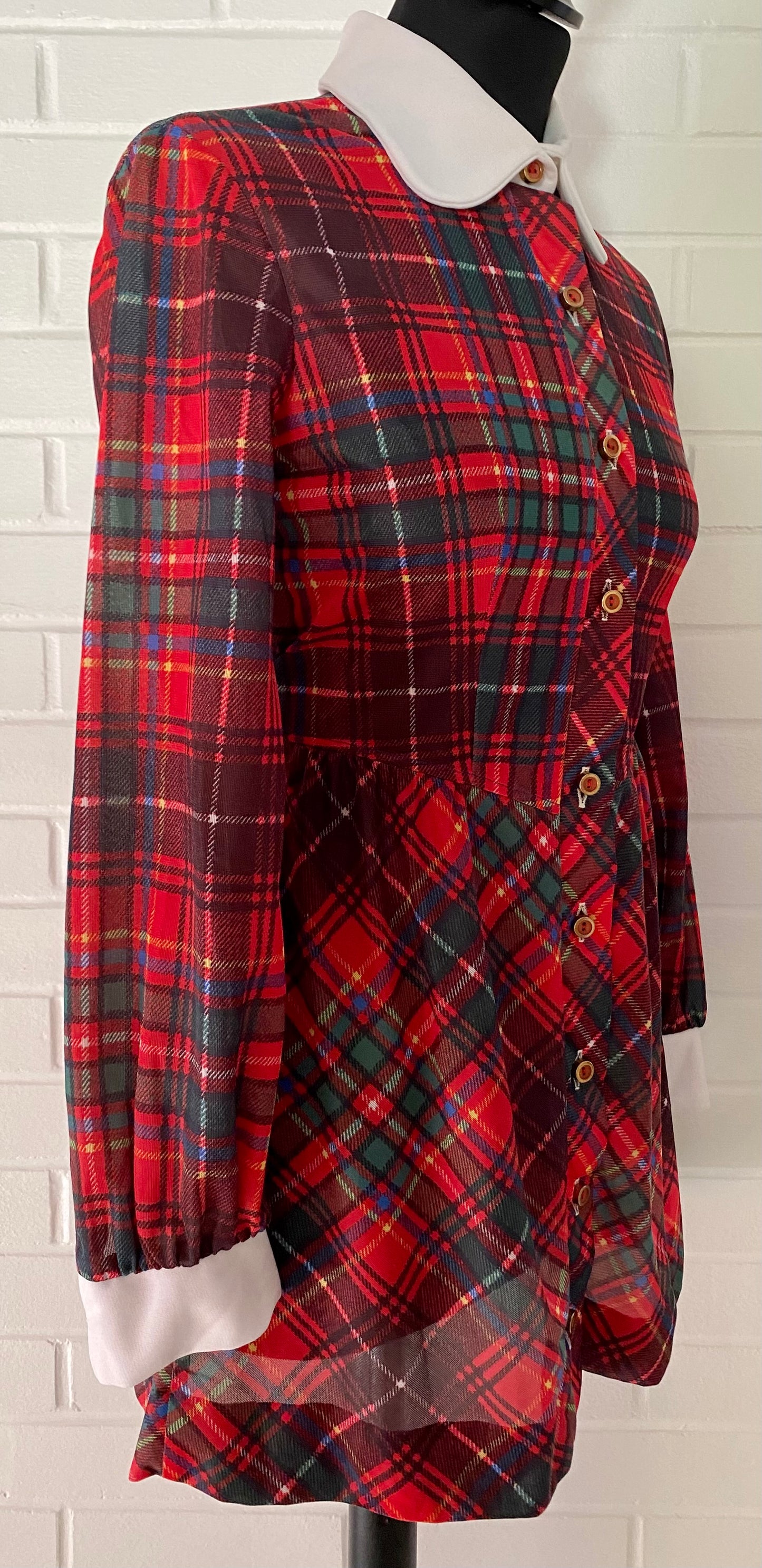 1960s Peggy Barker Plaid Dress