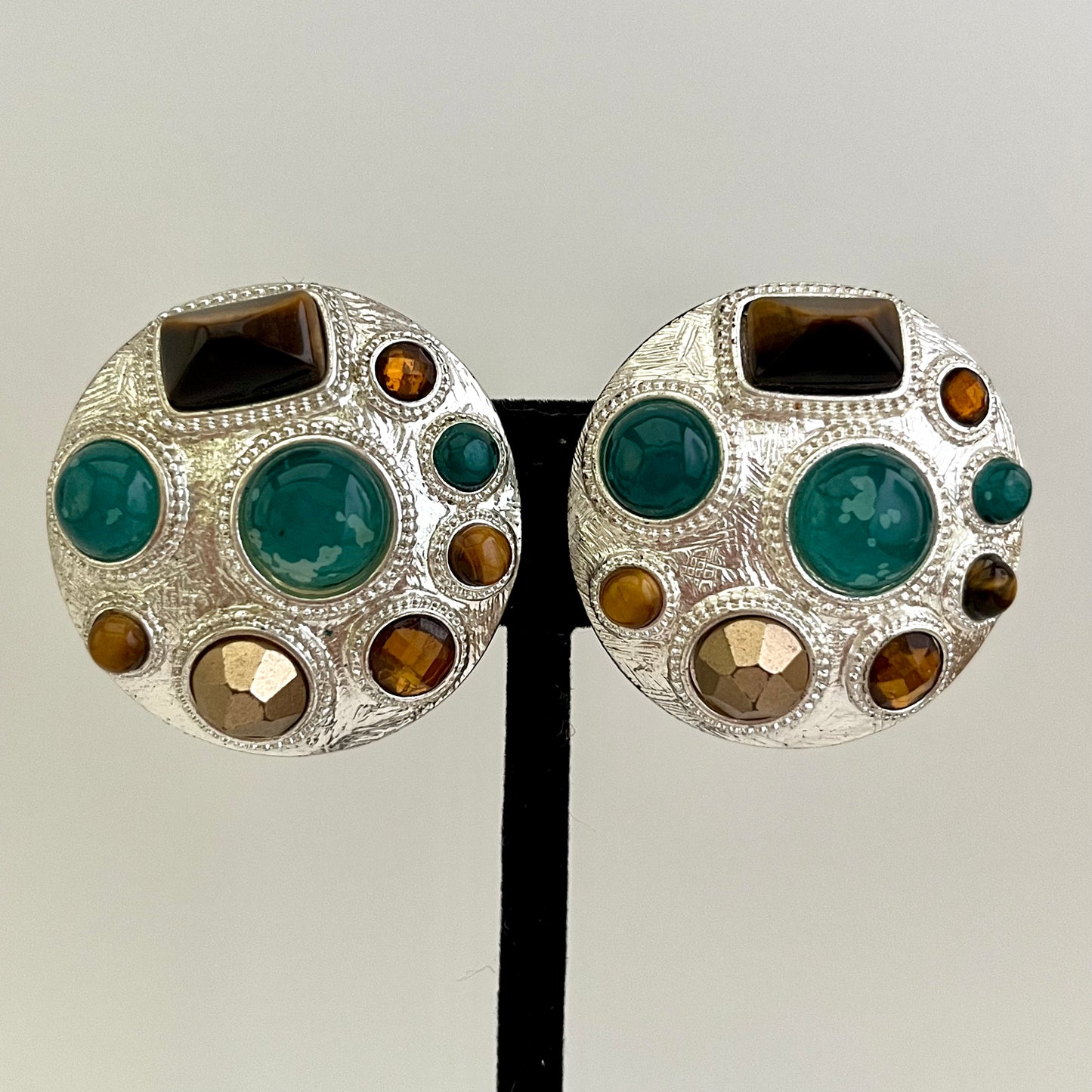 1960s Round Clip Earrings