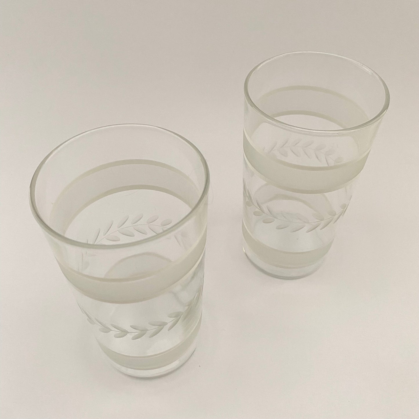 Vintage Etched Water Glasses
