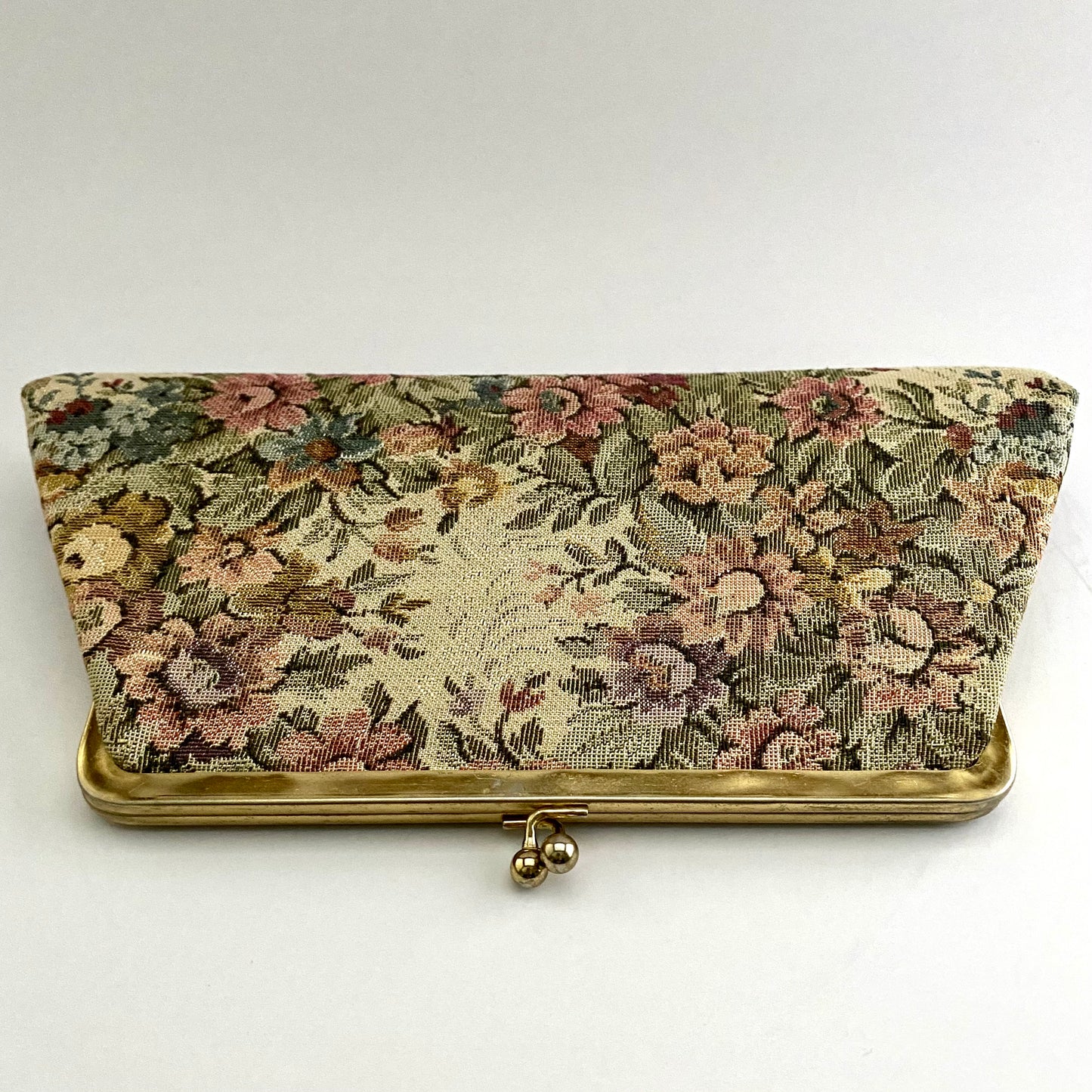 Late 50s/ Early 60s Tapestry Clutch With Optional Chain Handle