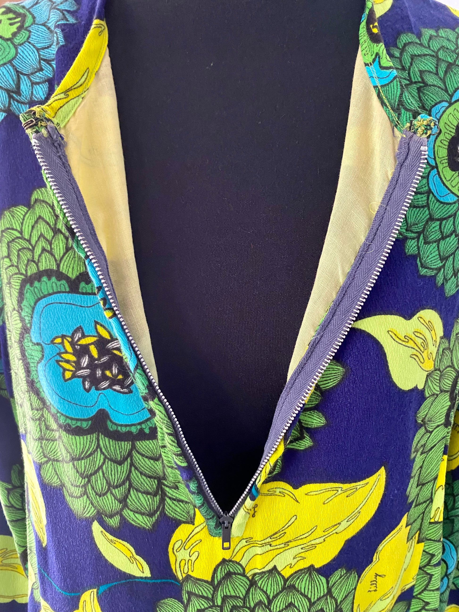 vintage lilly pulitzer maxi dress Vintage 1960s Lilly Pulitzer "The Lilly" Floral Crochet Trim Maxi Dress Sz 10