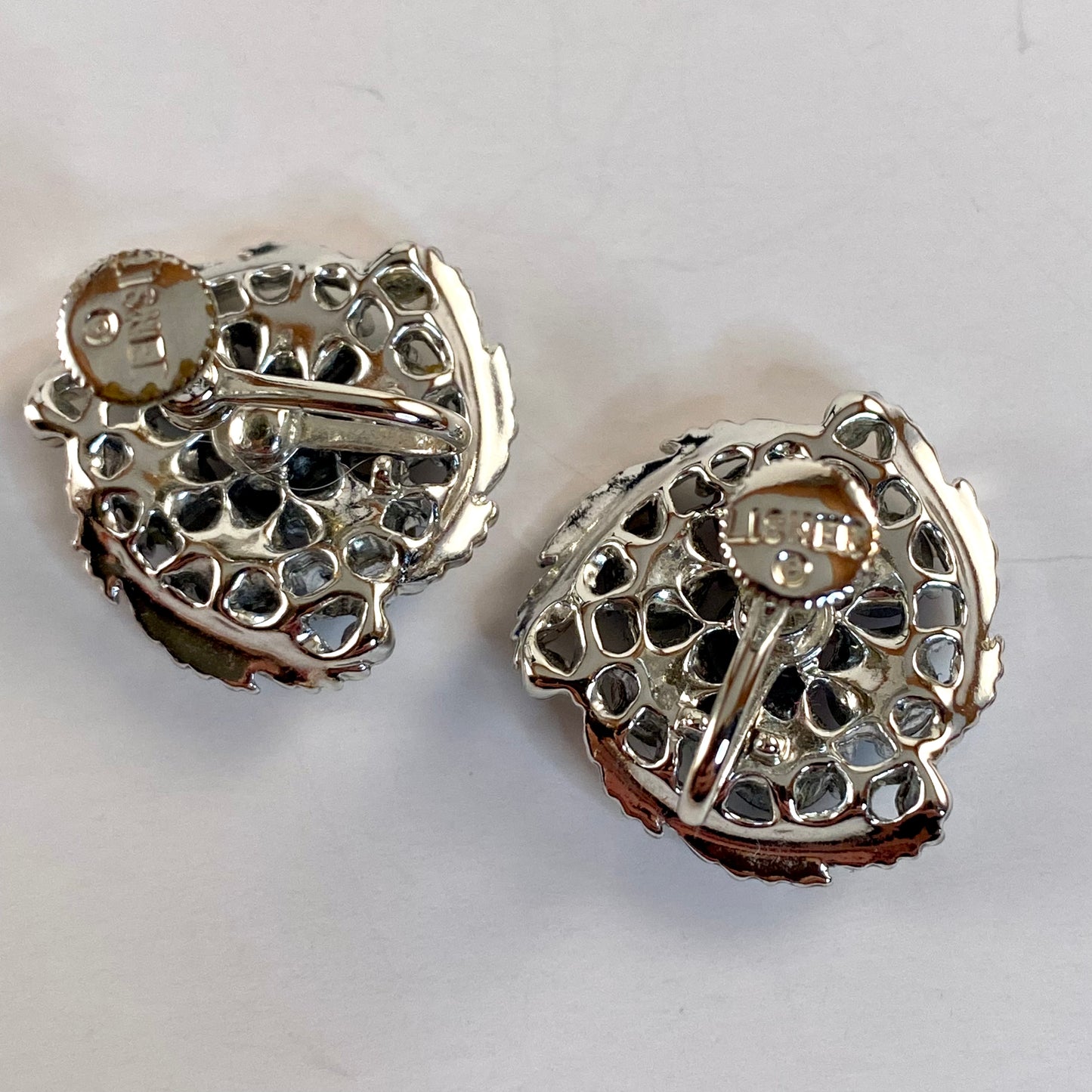 Late 50s/ Early 60s Lisner Rhinestone Earrings