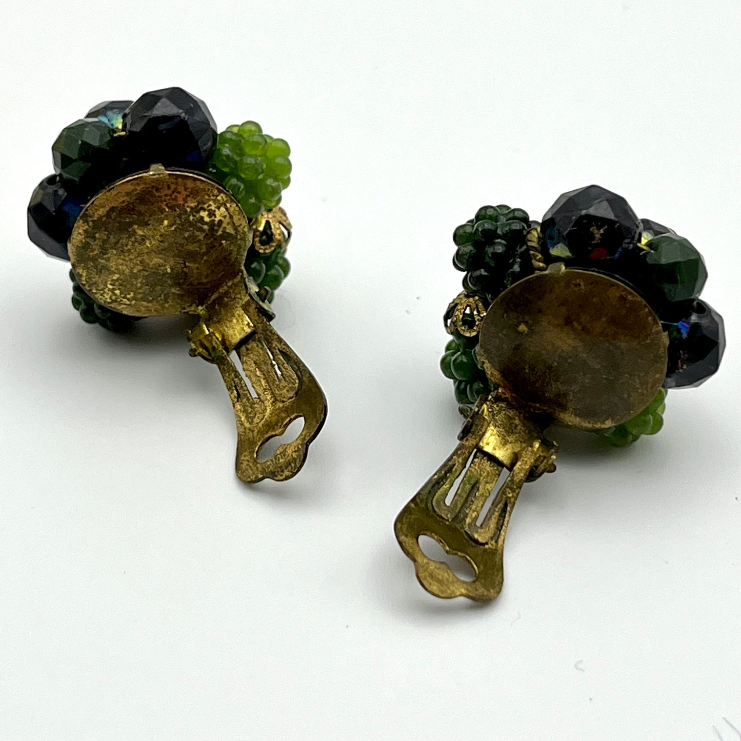 1960s West Germany Bead Clip Earrings