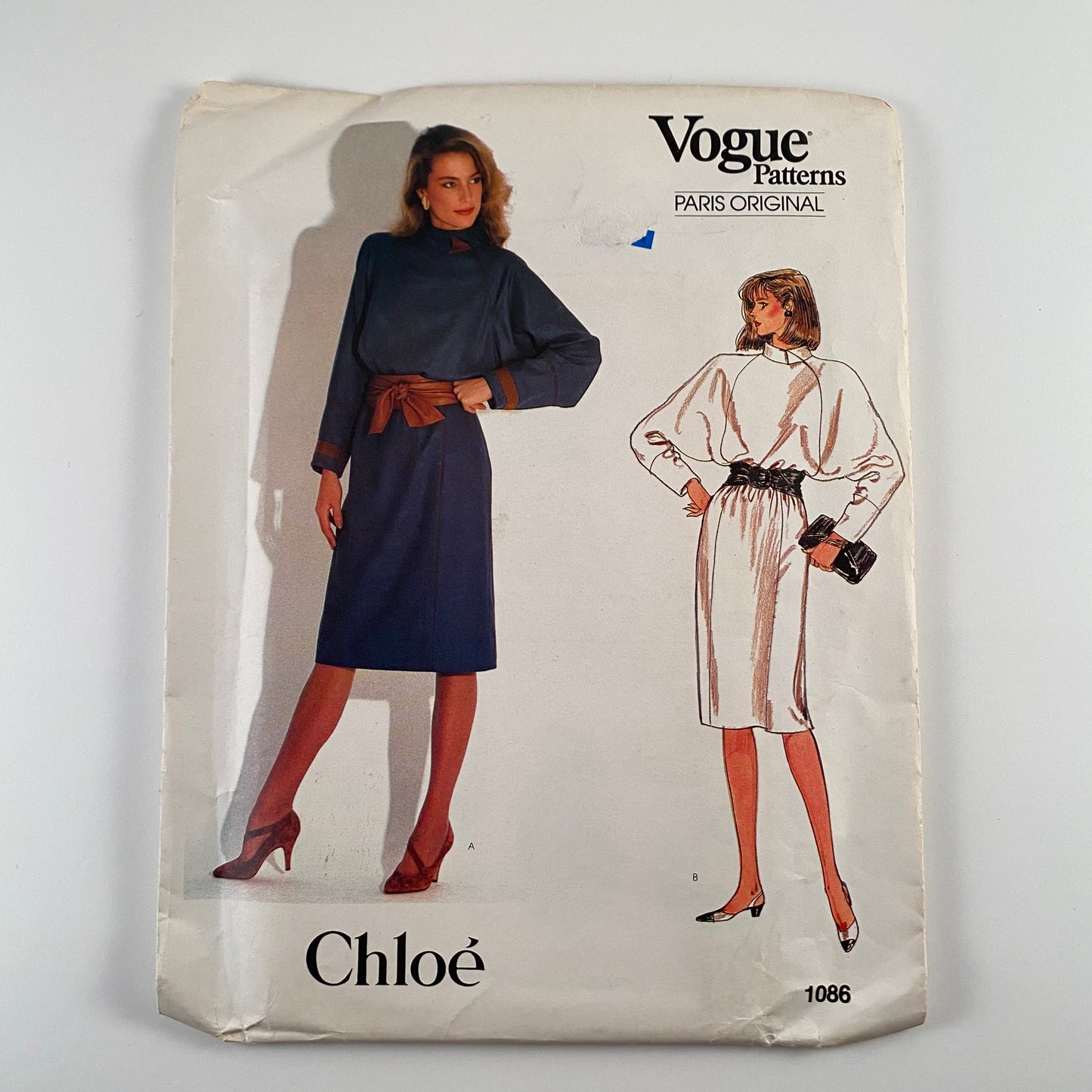 1980s Vogue Pattern 1086, Paris Original Chloe-Uncut