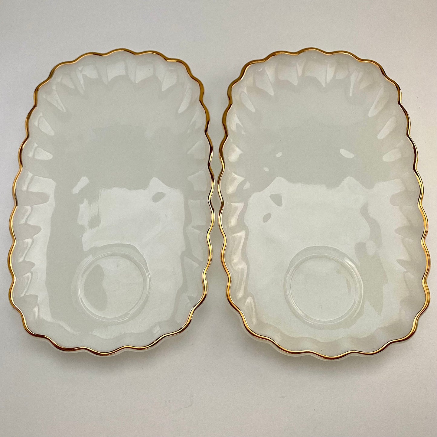 Late 50s/ Early 60s White Luncheon Plates & Cups (Set of 4)