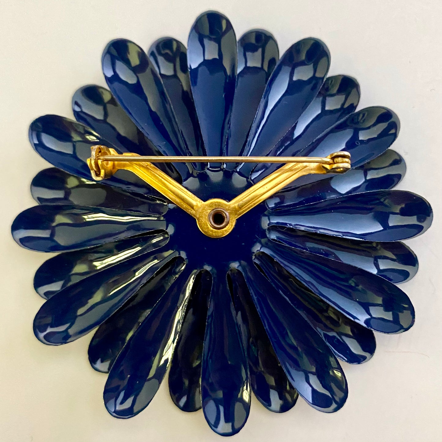 Late 60s/ Early 70s Large Enamel Flower Brooch