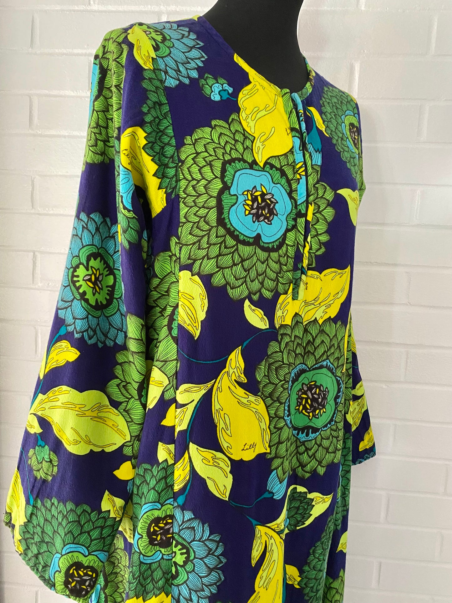 1960s The Lilly, Lilly Pulitzer Maxi in a RARE Dark Color Scheme