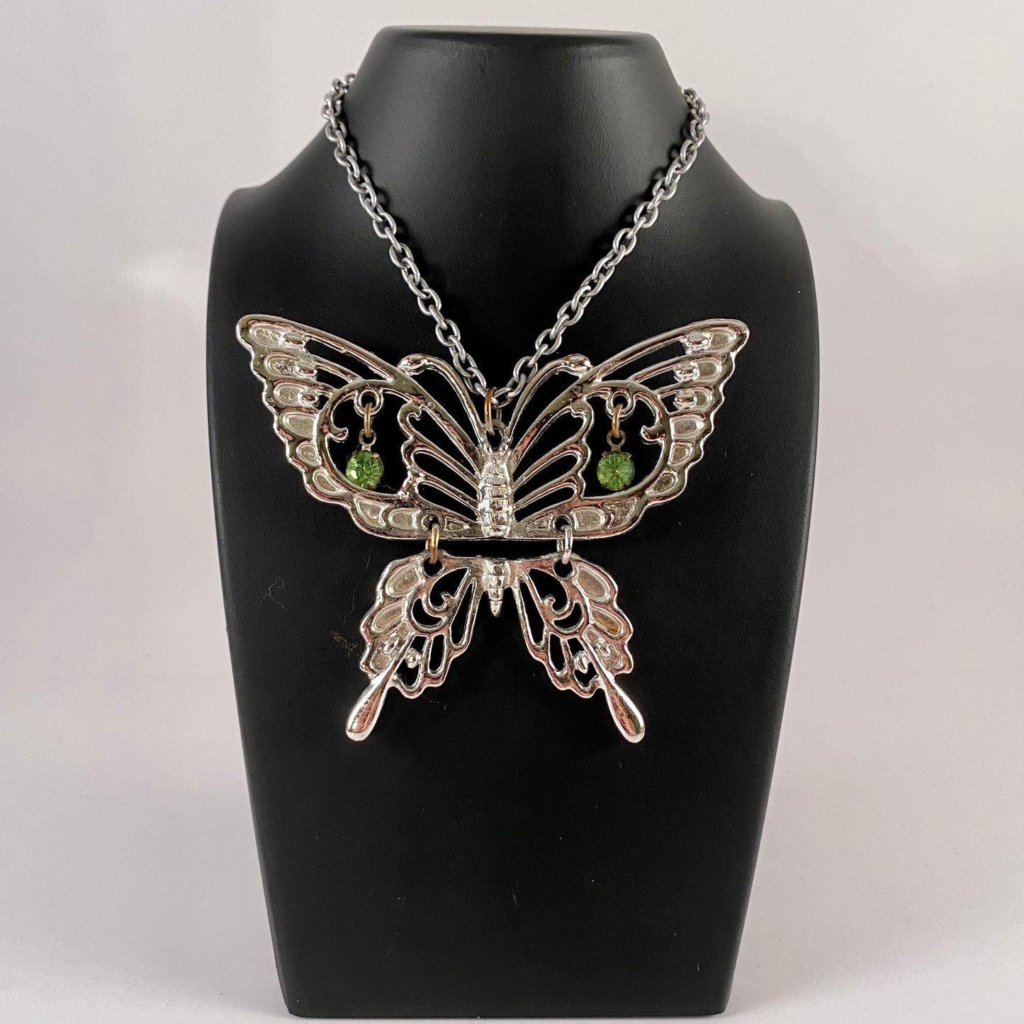 Late 60s/ Early 70s Articulated Butterfly Pendant Necklace