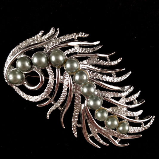 1959 Sarah Coventry Feather Fantasy Brooch - Retro Kandy Vintage